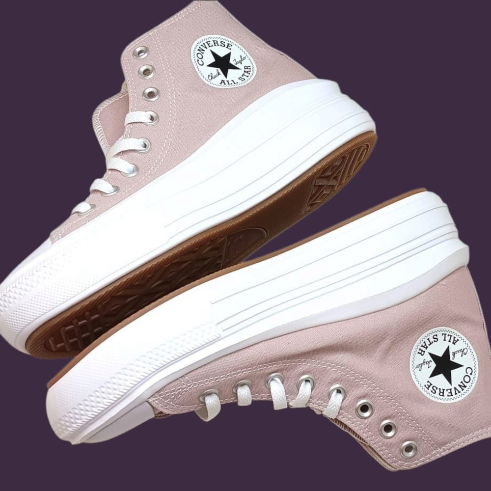 Converse Pink and White Sneakers Stylish Comfort
